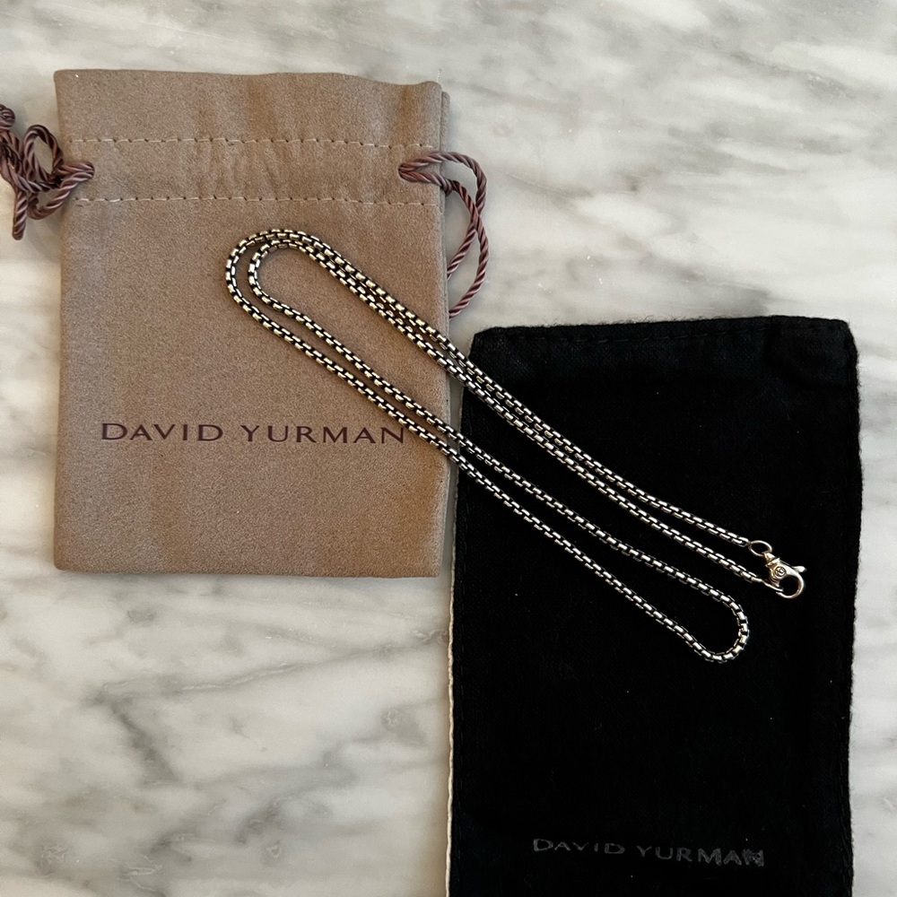 David Yurman 24” sterling silver box chain 2.7mm